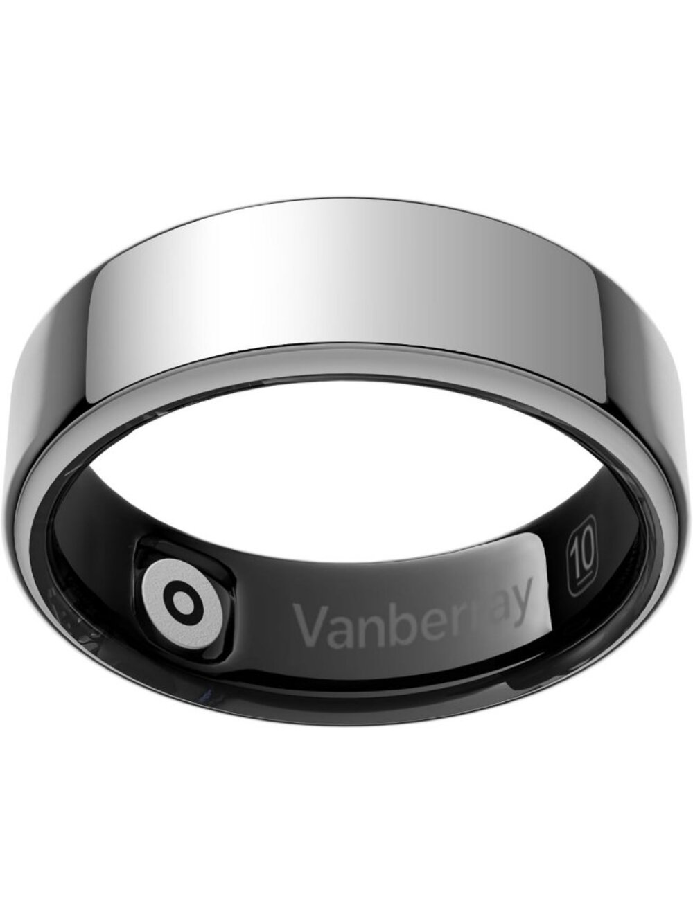 Smart Fitness Tracker Ring for Sleep Health - Unisex Silver Size 6